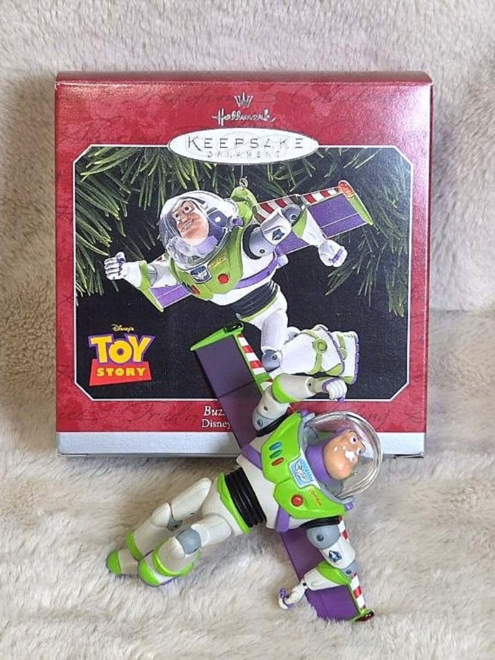 1998 Toy Story Buzz Lightyear Hallmark Keepsake Ornament Disney w/ Box #G
